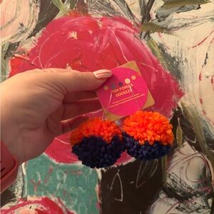 🏀Thunder Pom Pom Earrings🏀